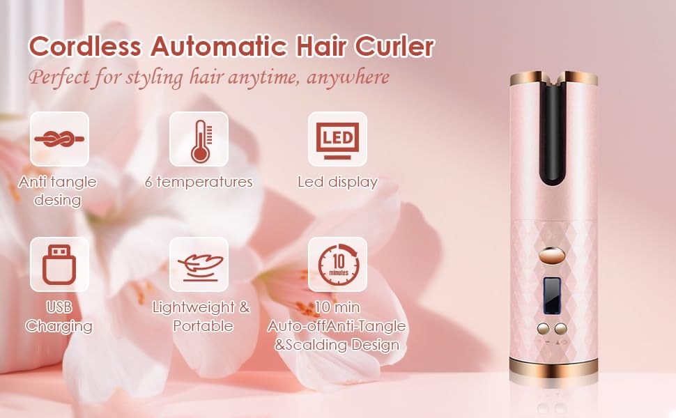 Automatic Wireless Hair Curler